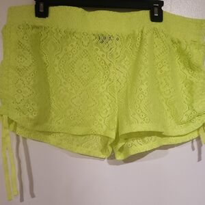 Joe Boxer High Waist Yellow Lace Shorts
